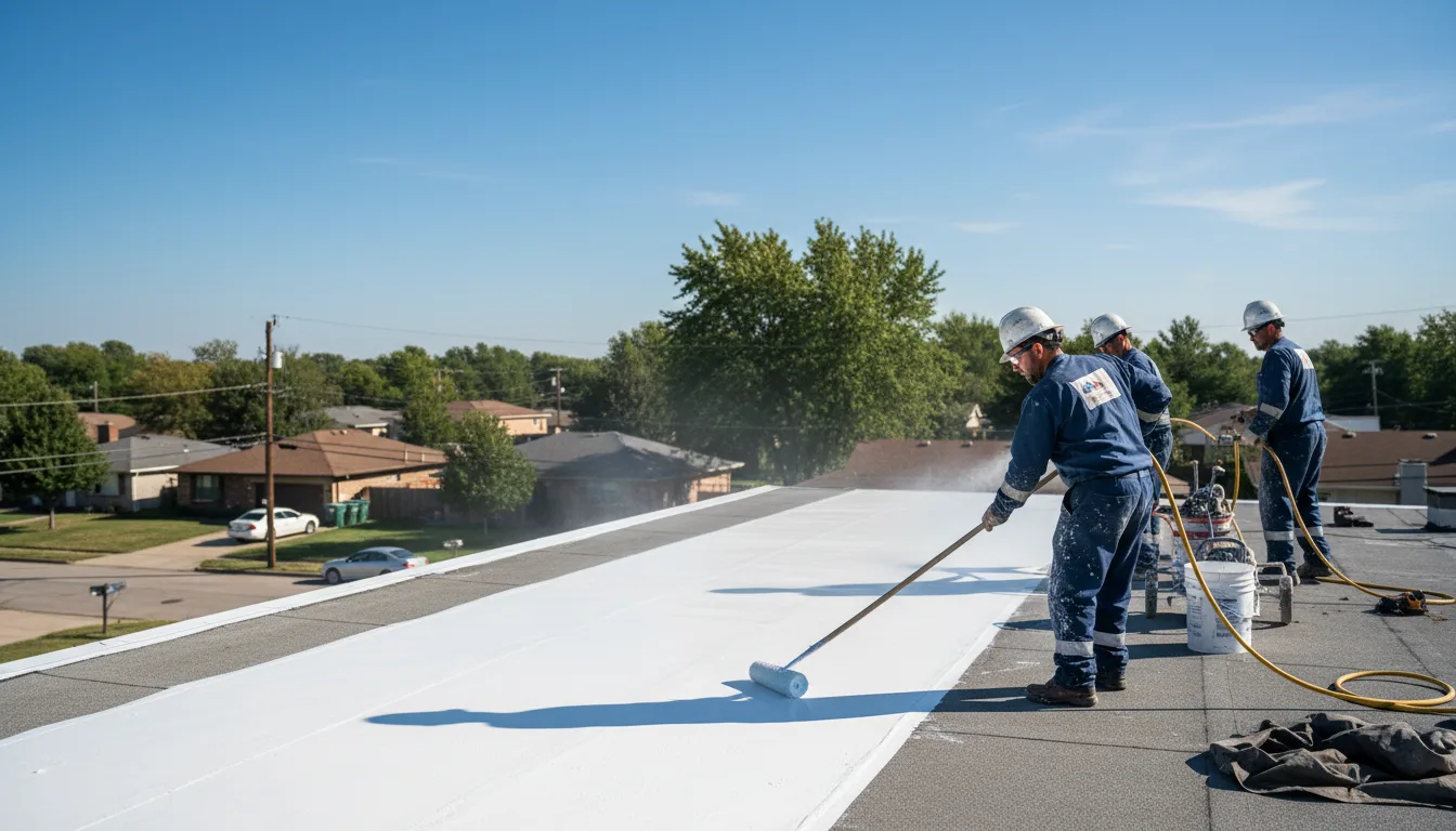 Commercial roof coating in Hague, NY near me